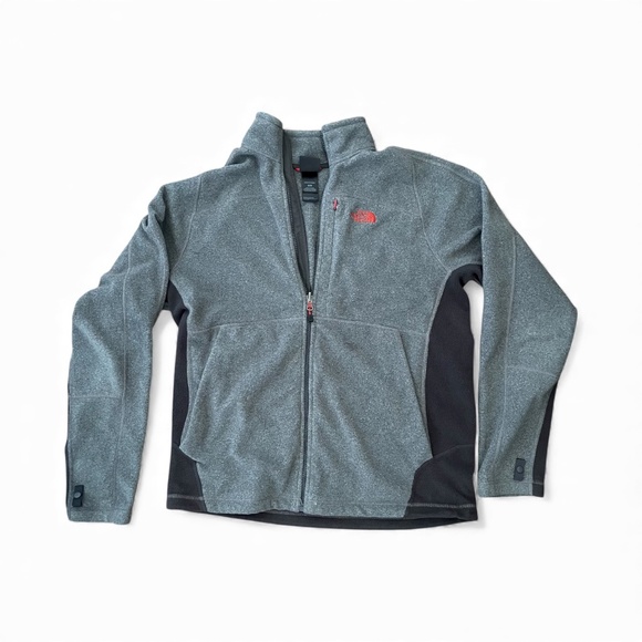 EUC - Men's The North Face Gray Full Zip Fleece Jacket Size Medium - Picture 1 of 11